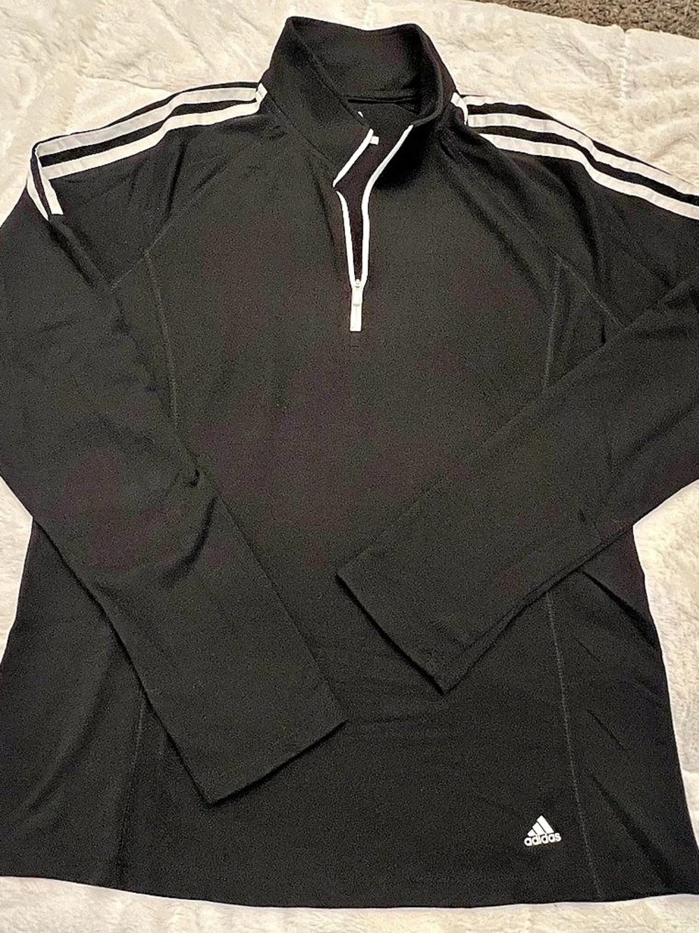 Men’s adidas Golf quarter-zip collared pullover Black